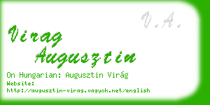 virag augusztin business card